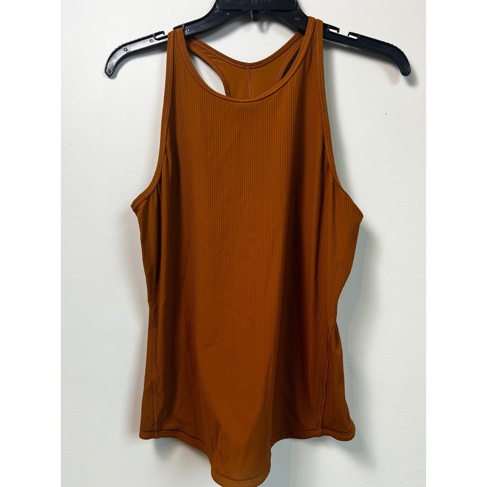 Lululemon Align Ribbed Racerback Tank Top Women's Amber Orange Athletic Sz ?